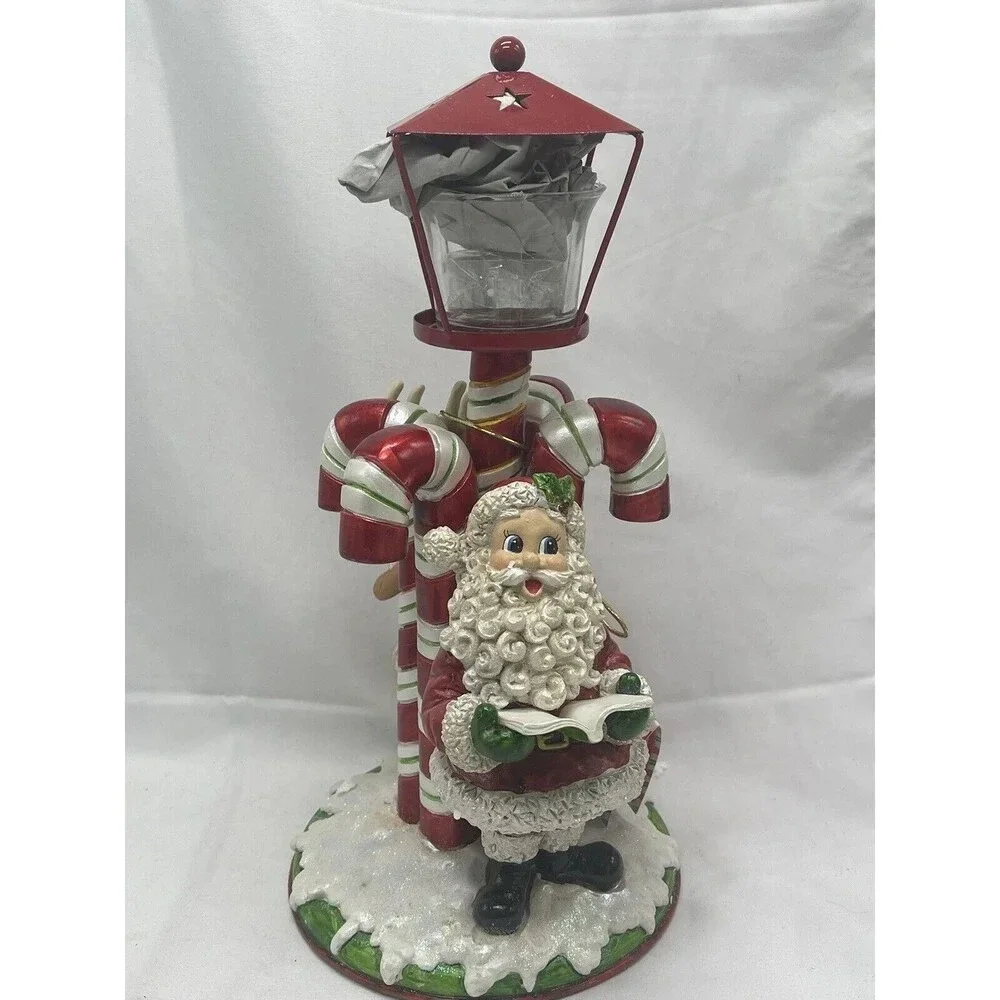Radko Letters to Santa Candy Cane Votive Ceramic Box